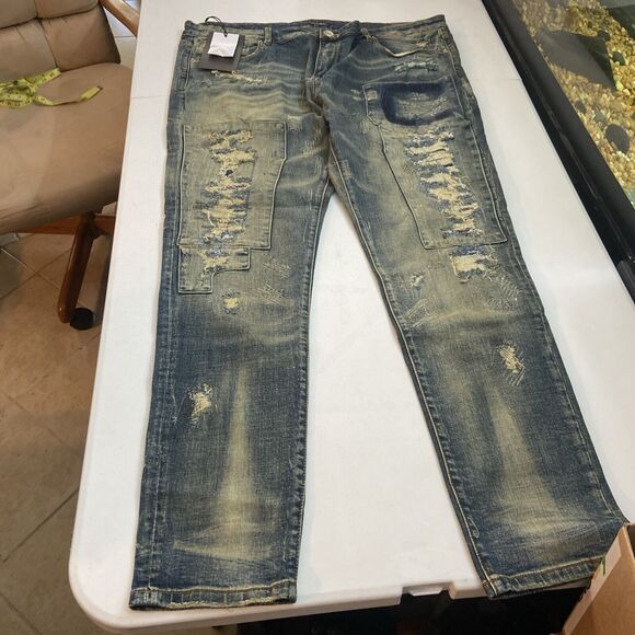 Embellish New York Jeans Disstressed Designer Double Front